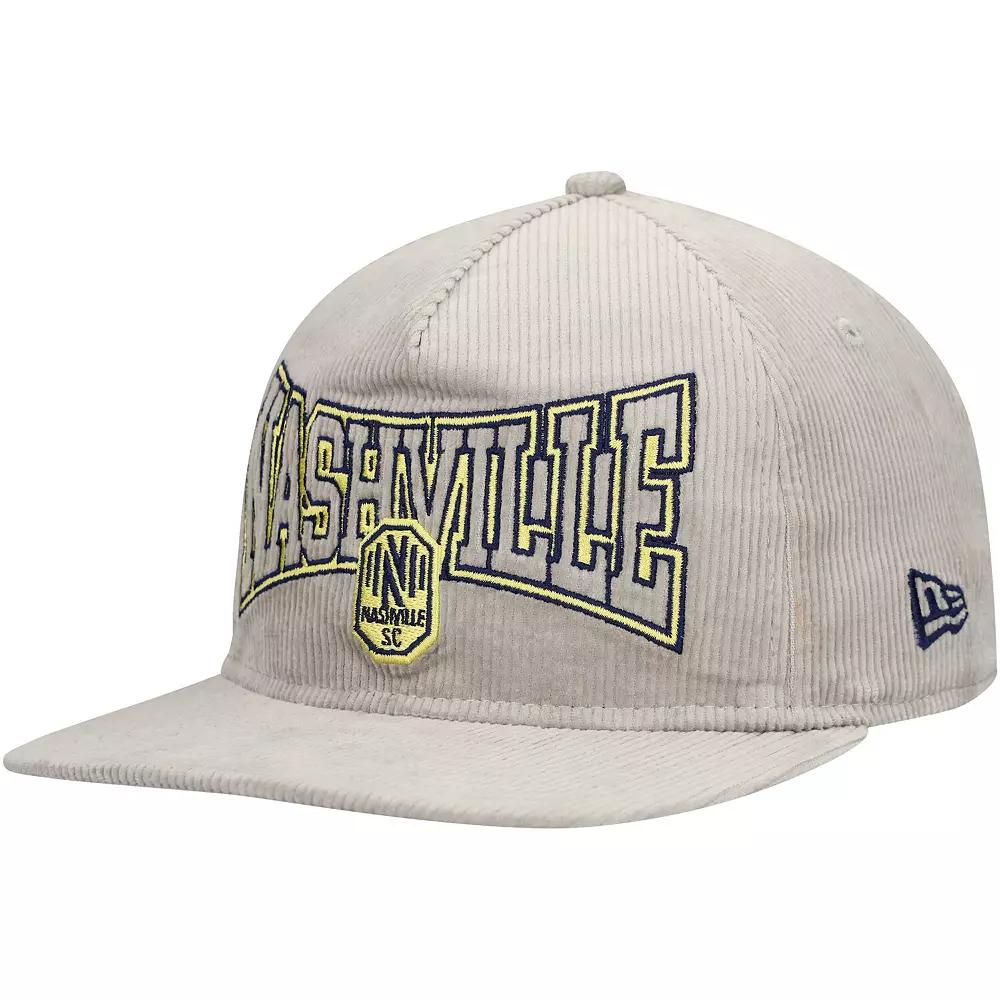 Men's New Era Gray Nashville SC Corduroy Golfer Adjustable Hat, Mls Grey Product Image