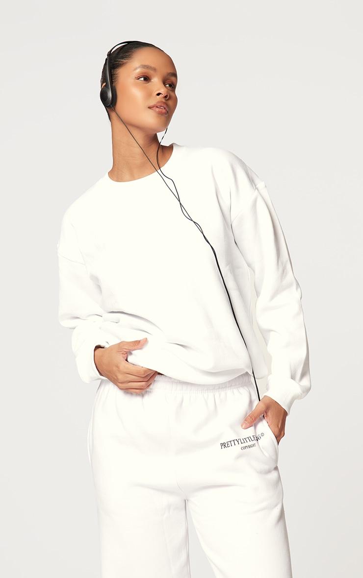  White Oversized Fitting Sweatshirt Product Image