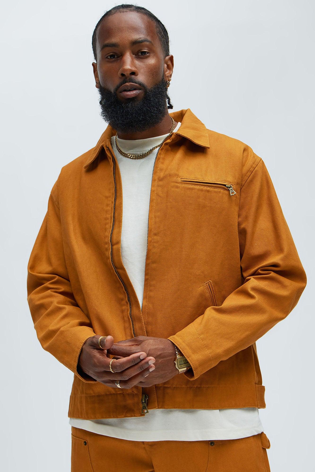 Alexander Utility Canvas Zip Work Jacket - Tan Product Image