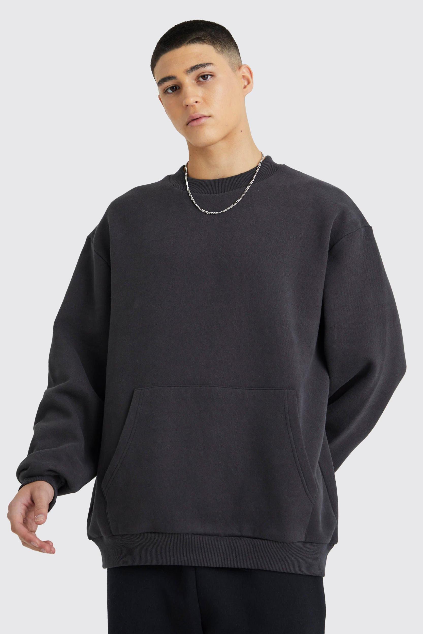 Regular Fit Extended Neck Sweatshirt Gusset Tracksuit | boohooMAN USA Product Image