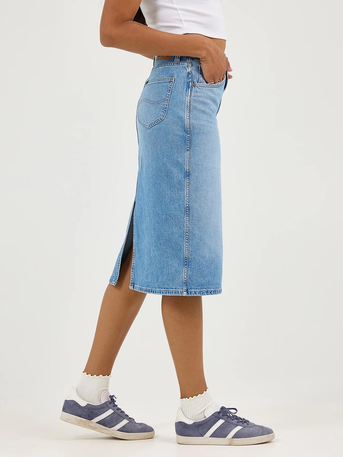 Women's Legendary Back Slit Denim Skirt | Women's Skirts & Dresses | Lee® Product Image