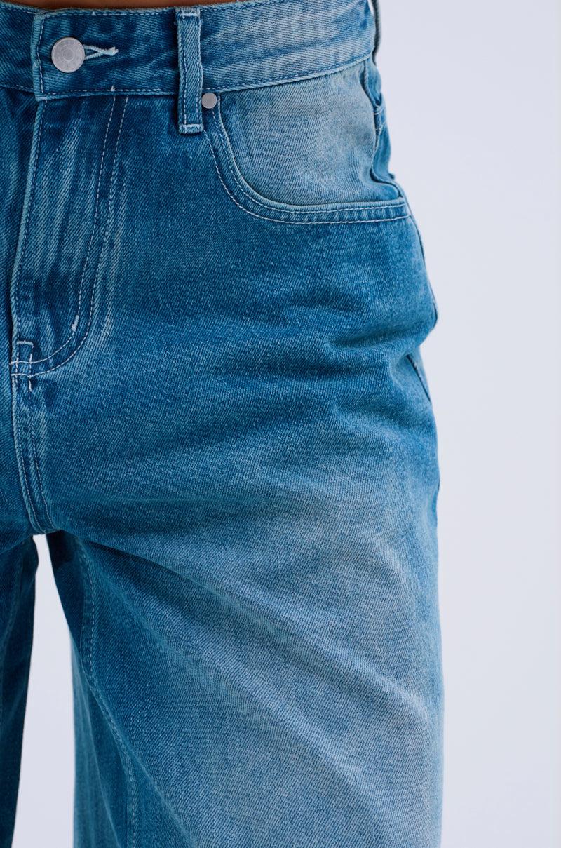 LITERAL PERFECTION BLUE DENIM BERMUDA SHORTS Product Image