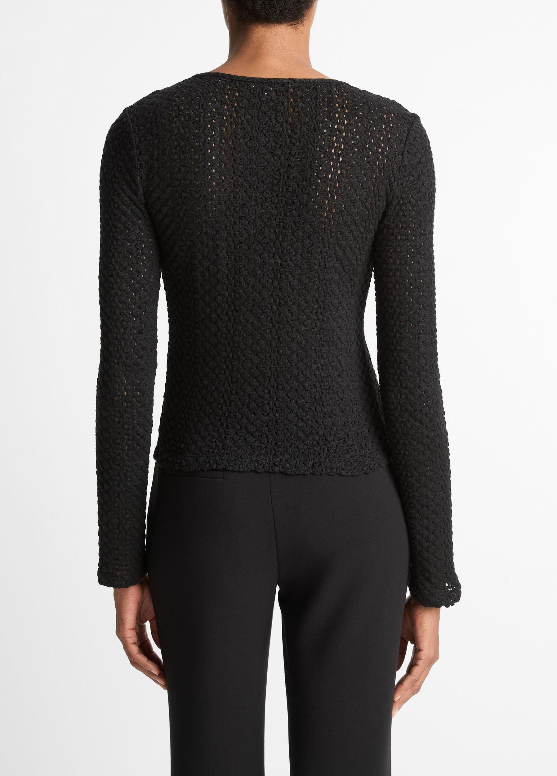 Textural Cotton Cardigan Product Image