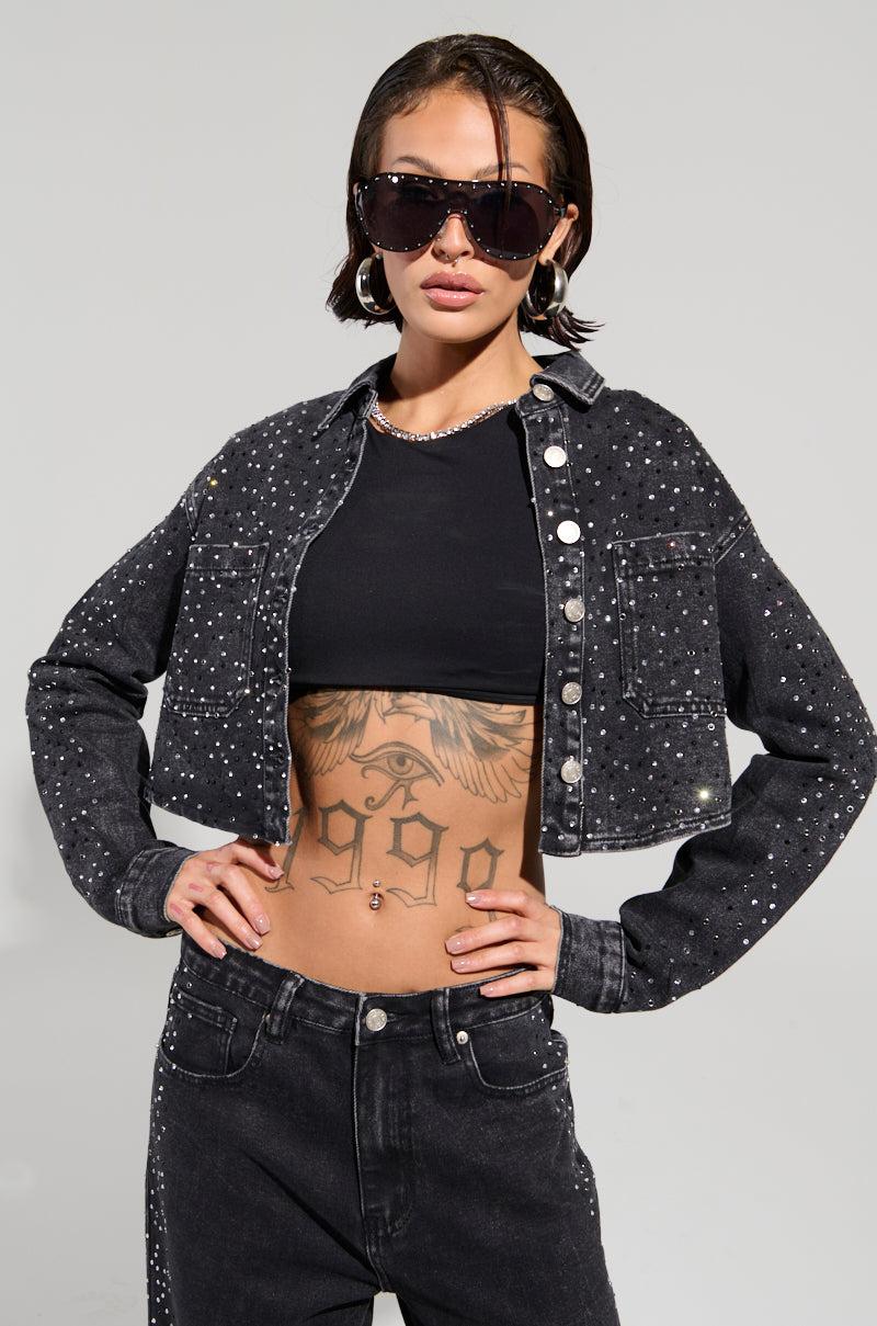 EMMIE EMBELLISHED DENIM JACKET Product Image