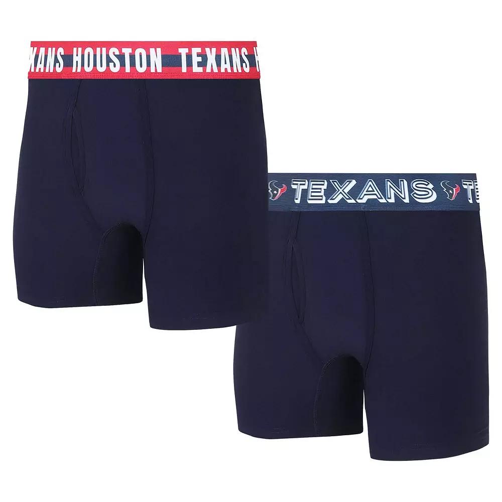 Men's Concepts Sport Houston Texans Gauge Knit Boxer Brief Two-Pack, Size: XL, Blue Product Image