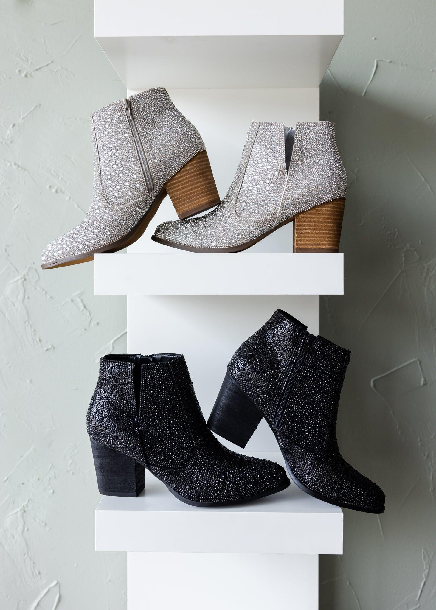 Shine Star Rhinestone Bootie in Silver (Online Exclusive) Product Image