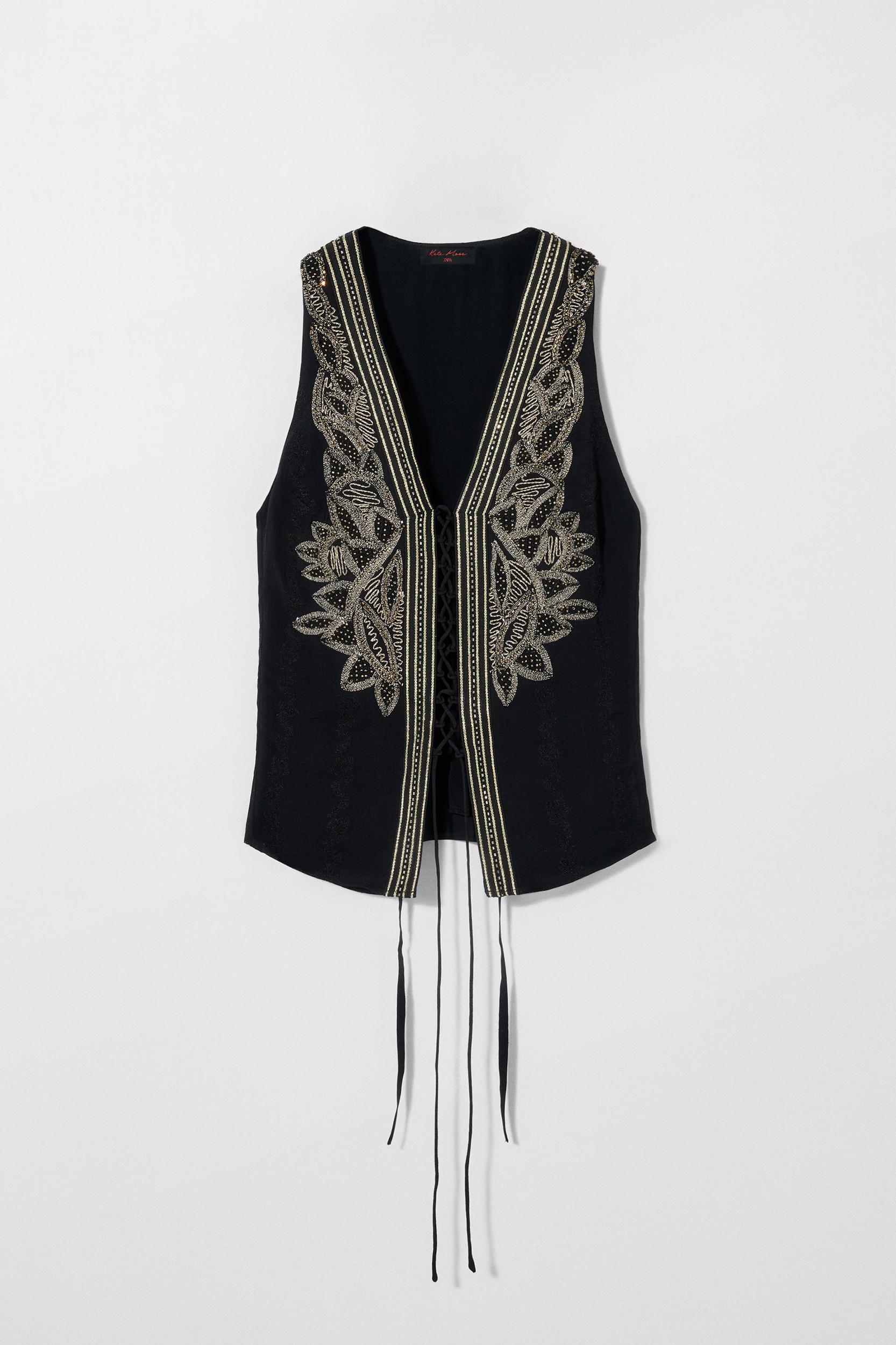 EMBROIDERED VEST KATE MOSS X ZARA Product Image