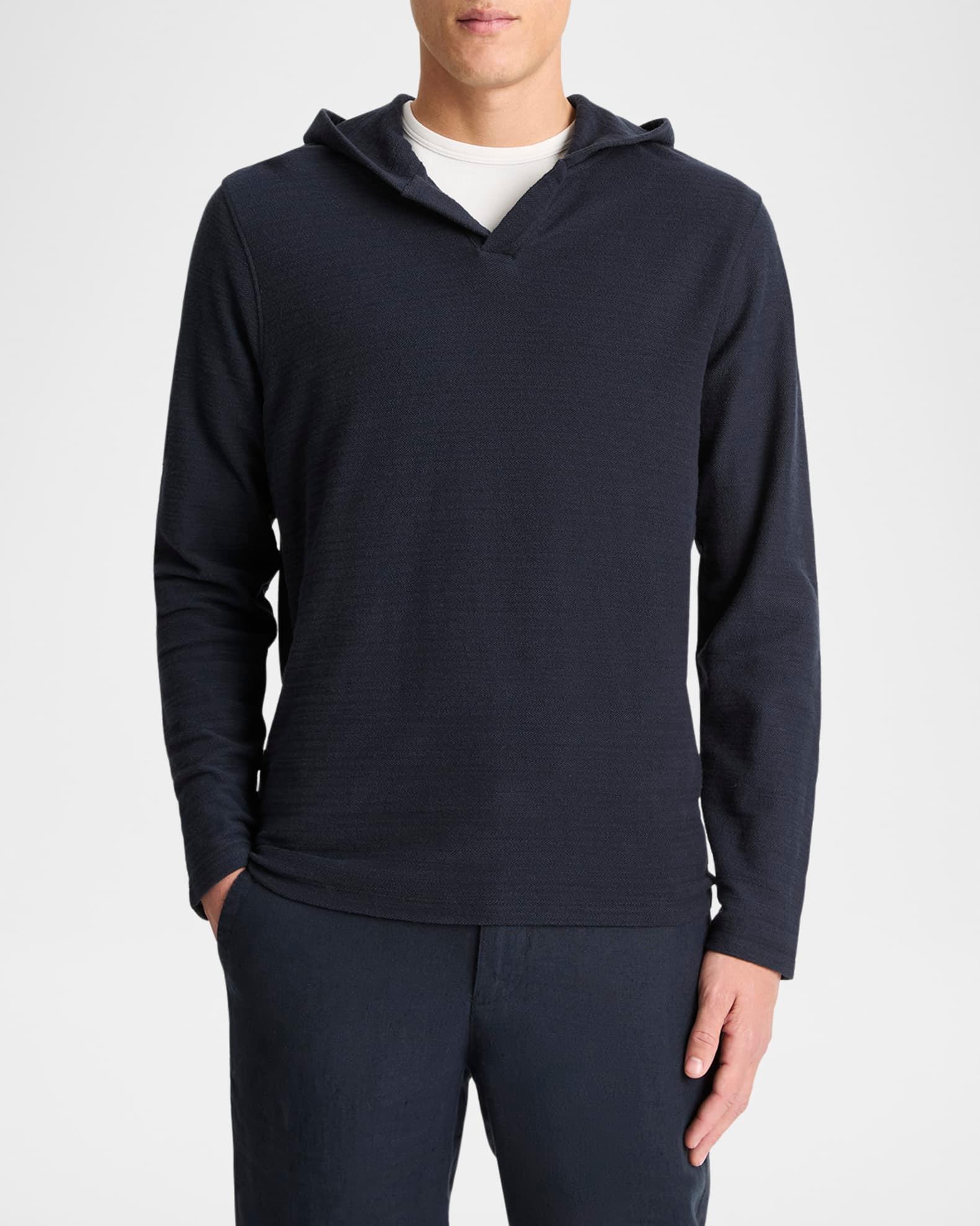 Men's Solid Cotton Hoodie Product Image