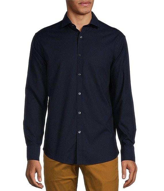 Murano Big & Tall Wardrobe Essentials Dobby Stretch Long Sleeve Woven Shirt Product Image