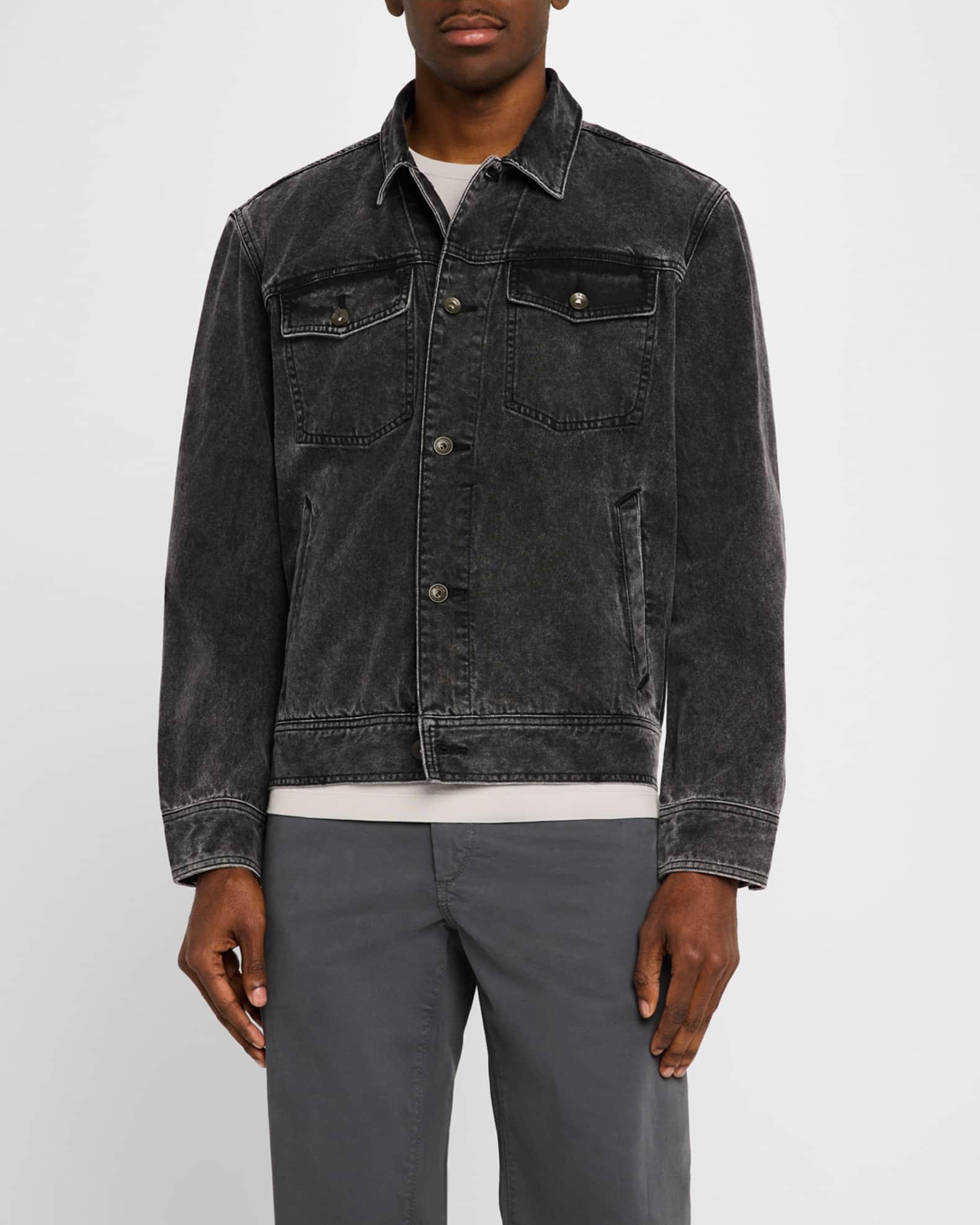 Men's Denim Trucker Jacket Product Image