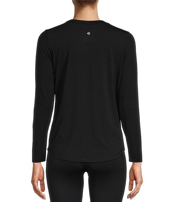 Antonio Melani Active At Ease Knit Crew Neck Long Sleeve Relaxed Fit Shirt Product Image