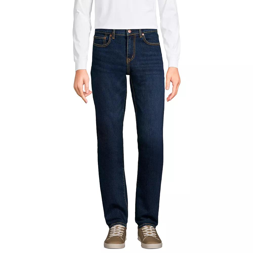 Men's Lands' End Recover Traditional Fit Denim Jeans,  Product Image