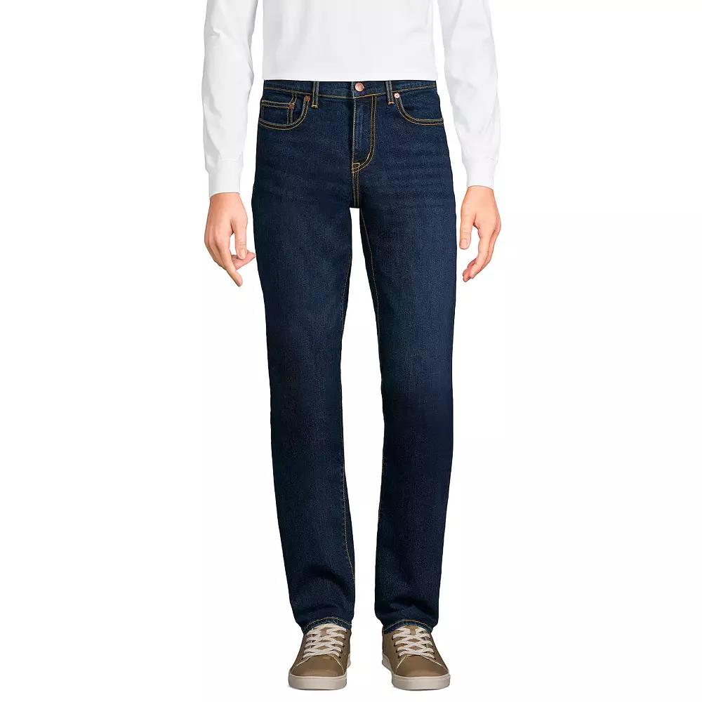 Men's Lands' End Recover Traditional Fit Denim Jeans,  Product Image