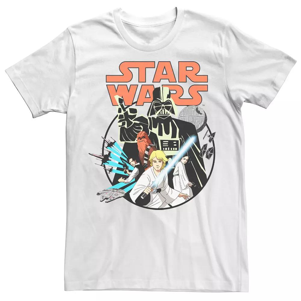 Big & Tall Star Wars Paper Cut Group Tee, Men's,  Product Image