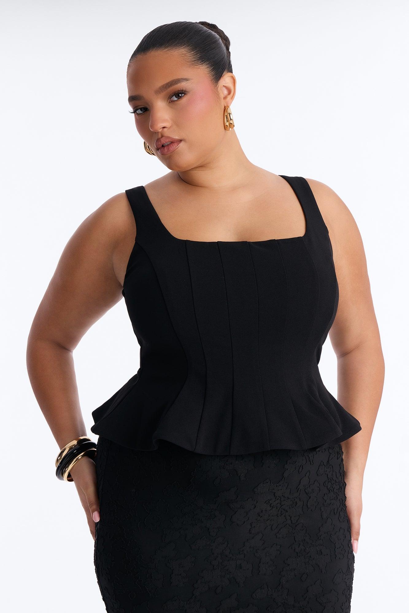 In Bloom Peplum Gown - Black Female Product Image