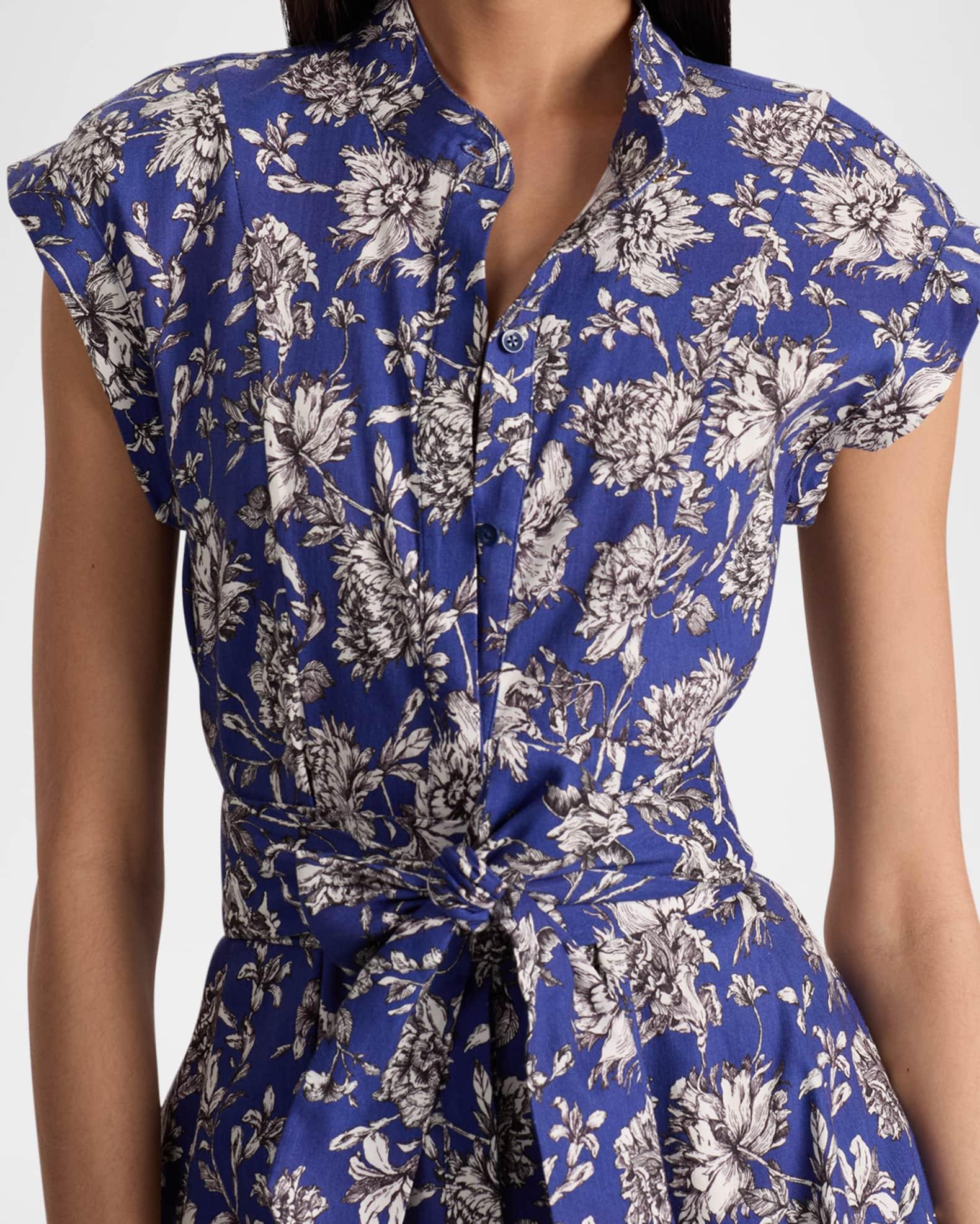 Lucy Blooming Wild Cuffed Cap Sleeve Mini Shirtdress Product Image