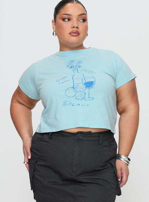 Cheers To You Tee Blue Curve Product Image