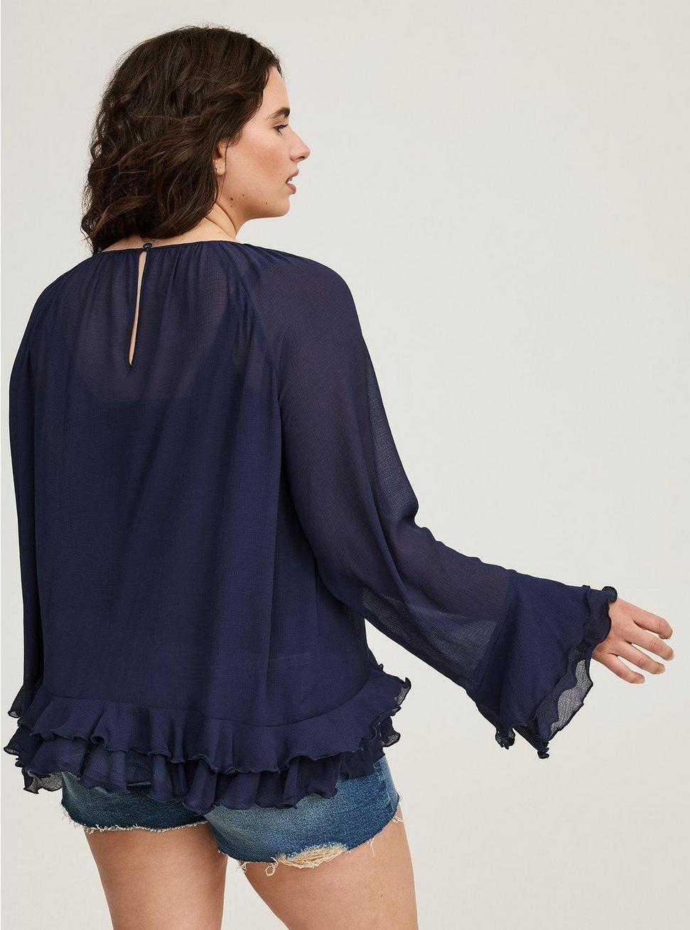 Ruffle Long Sleeve Top Product Image