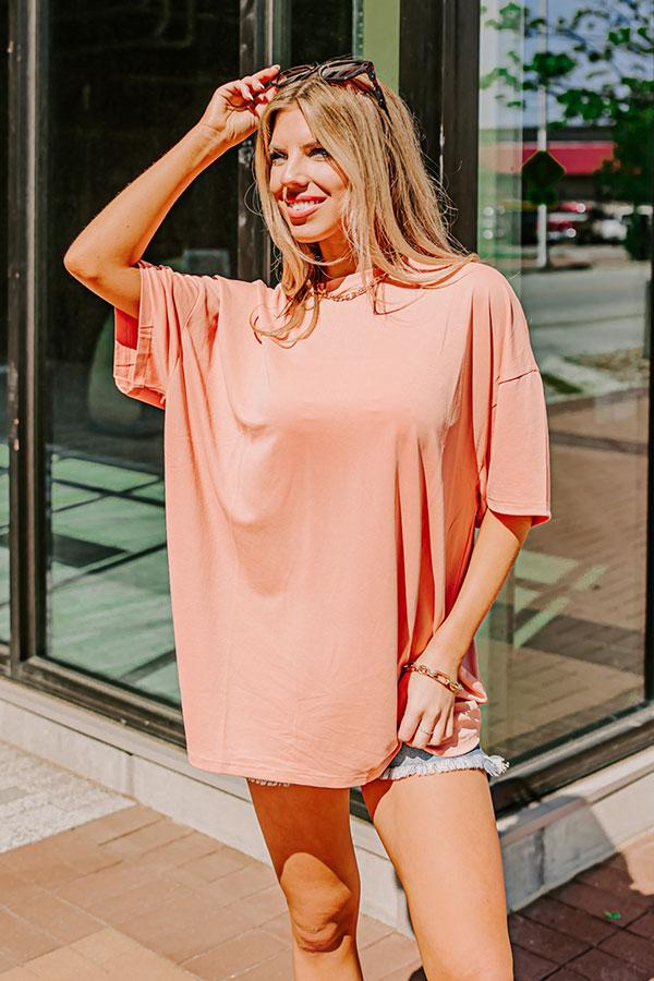 Feeling Refined Shift Tee In Peach Product Image