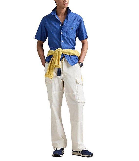 Polo Ralph Lauren Classic Fit Linen-Blend Short Sleeve Woven Camp Shirt Product Image