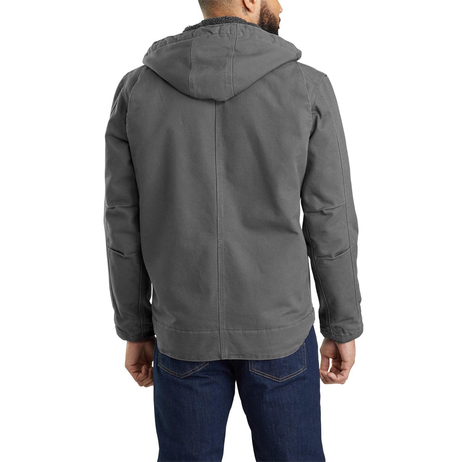 Carhartt 103826 Big and Tall Relaxed Fit Washed Duck Utility Jacket - Sherpa Lined, Factory Seconds Product Image