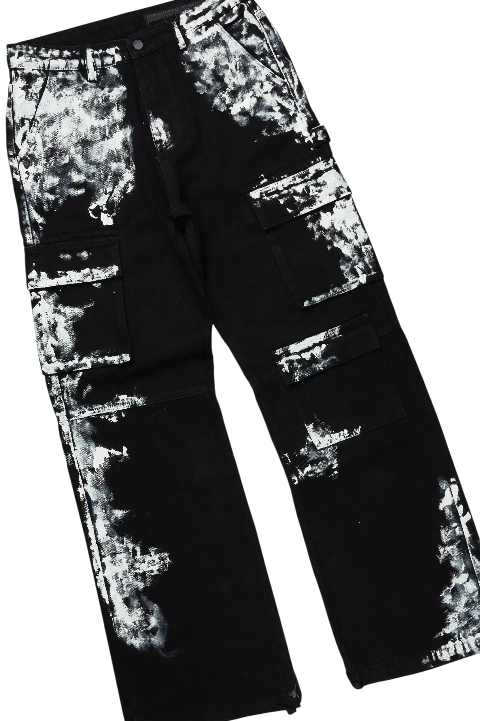 Filip Black Hoodie & Baha Baggy Fit Jean Bundle Male Product Image