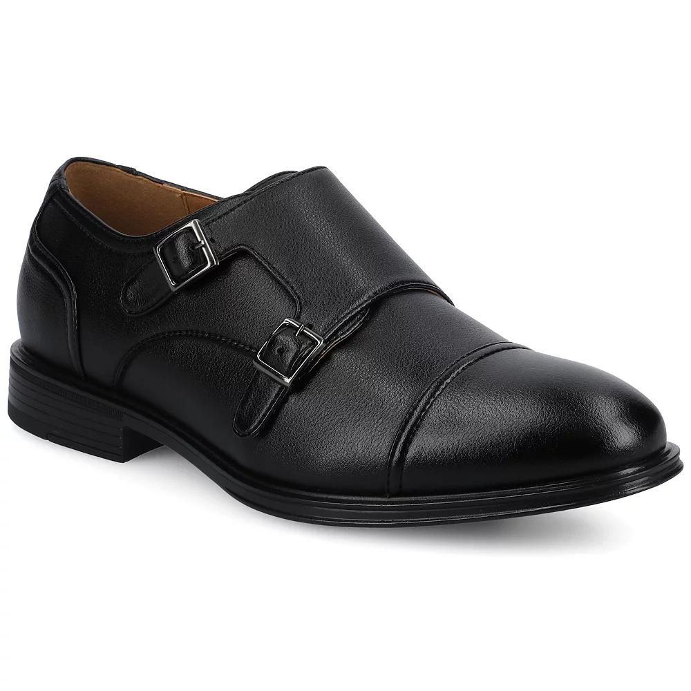 VANCE Dillon Comfort Cap-toe Double Monk Strap Men's Flexible Dress Shoes,  Product Image