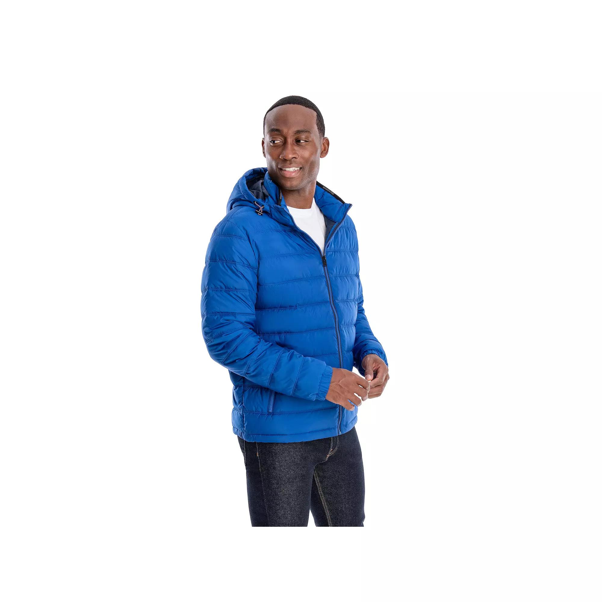 Men's London Fog Hooded Puffer Jacket,  Product Image