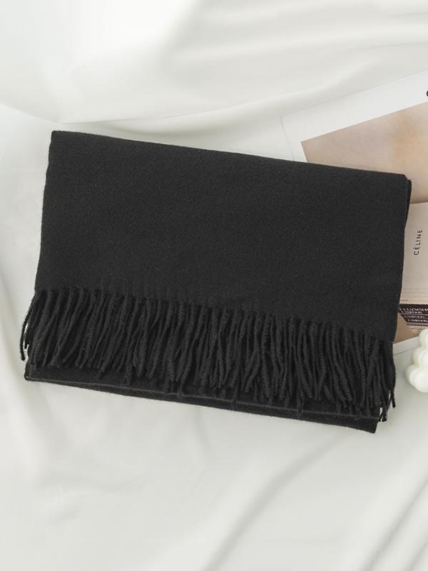 Keep Warm Solid Color Tasseled Shawl&Scarf Product Image