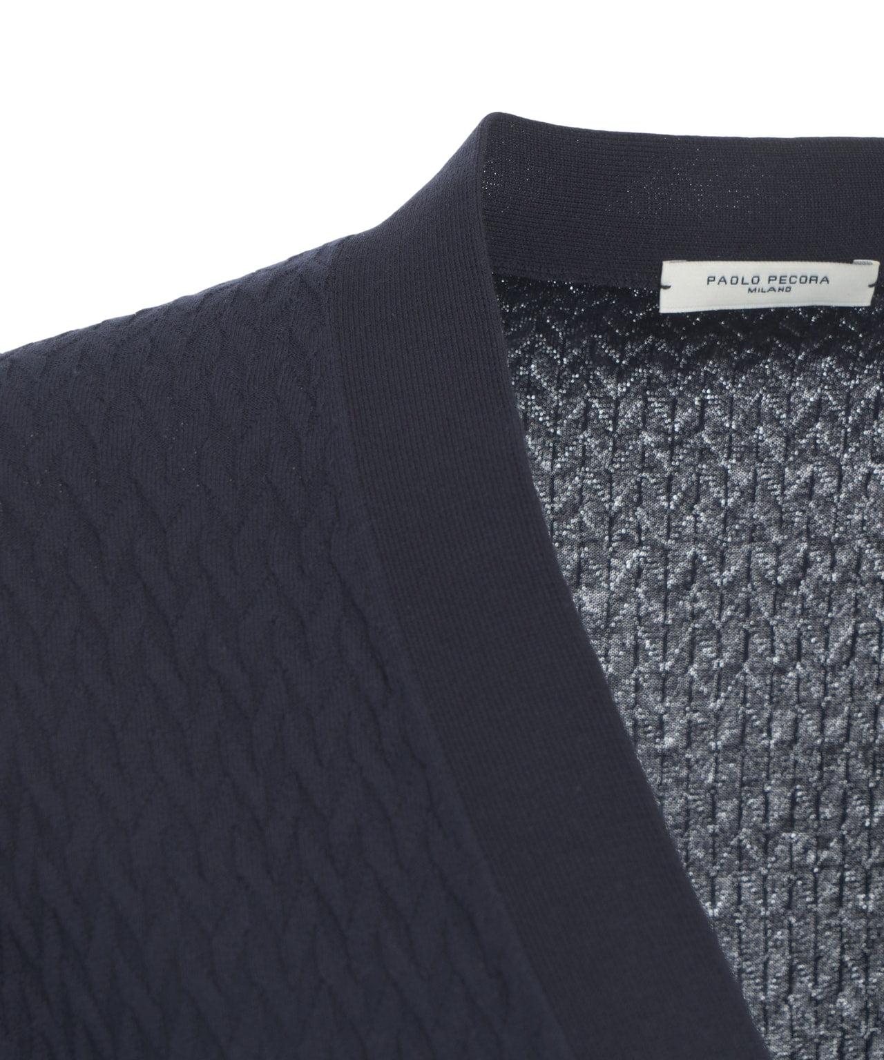 Cardigan with honeycomb structure Product Image