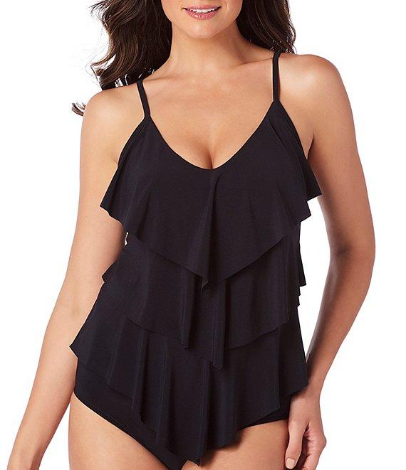 Magicsuit Solid Jersey Brief Shirred Swim Bottom Product Image