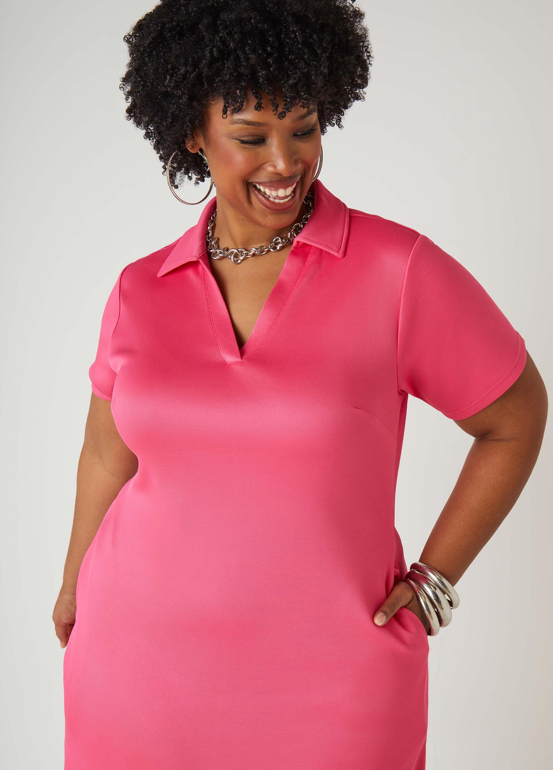 V Neck Polo Maxi Dress Product Image