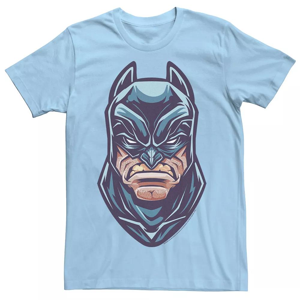 Men's DC Fandome Batman Angry Big Face Tee, Size: XXL, Light Blue Product Image