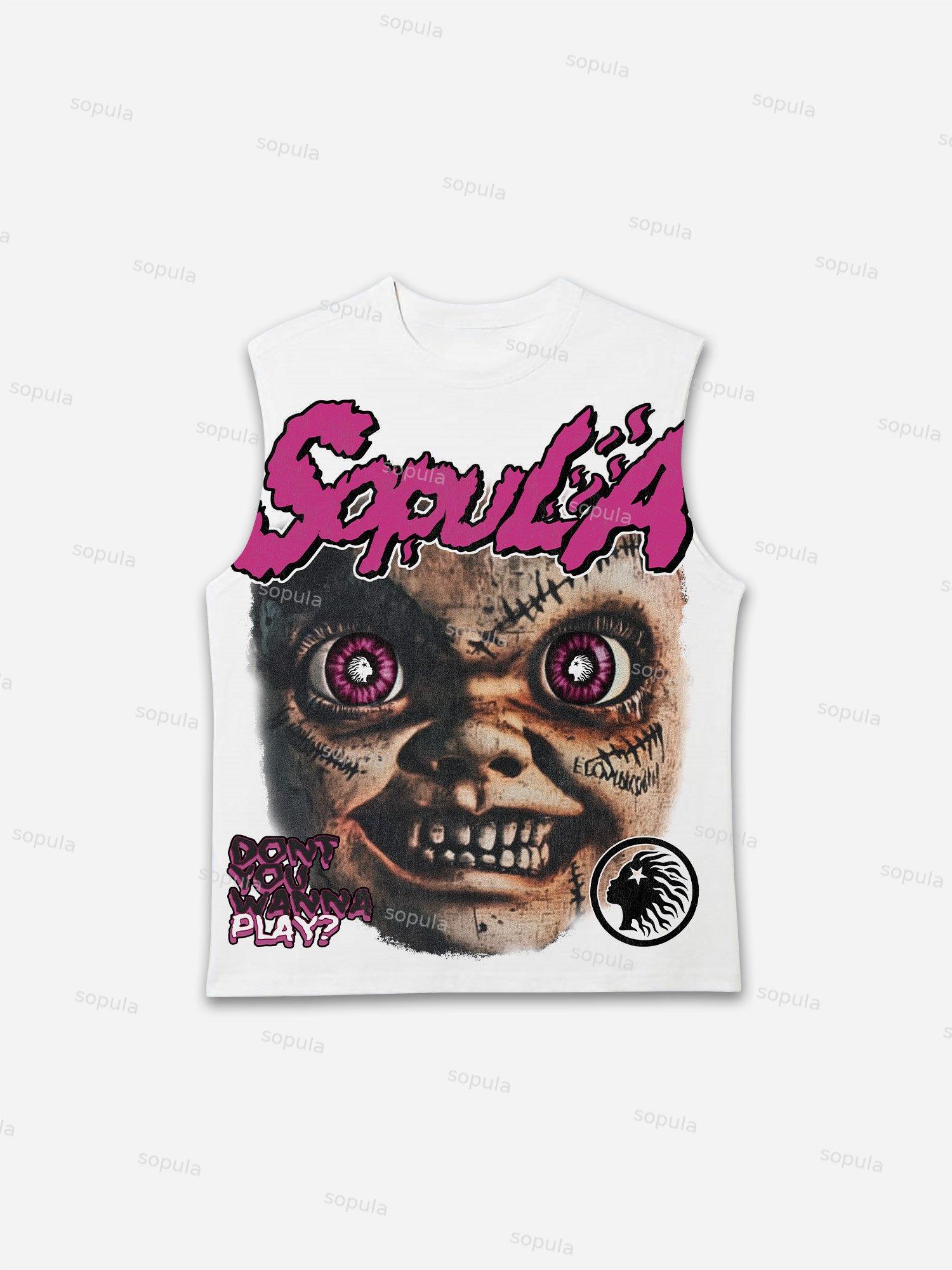 Dont You Wanna Play Print Tank Top Product Image