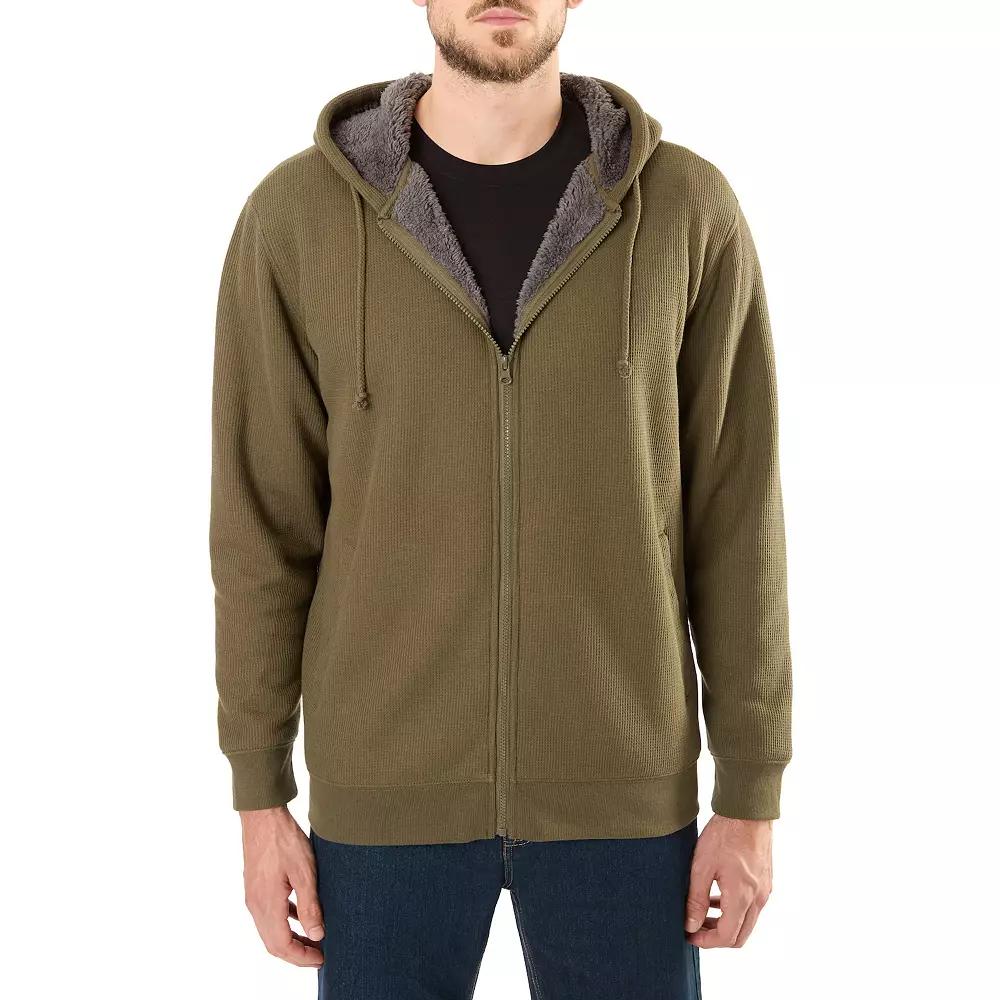 Big & Tall Smith's Workwear Sherpa-Bonded Thermal Knit Hooded Jacket, Men's,  Product Image