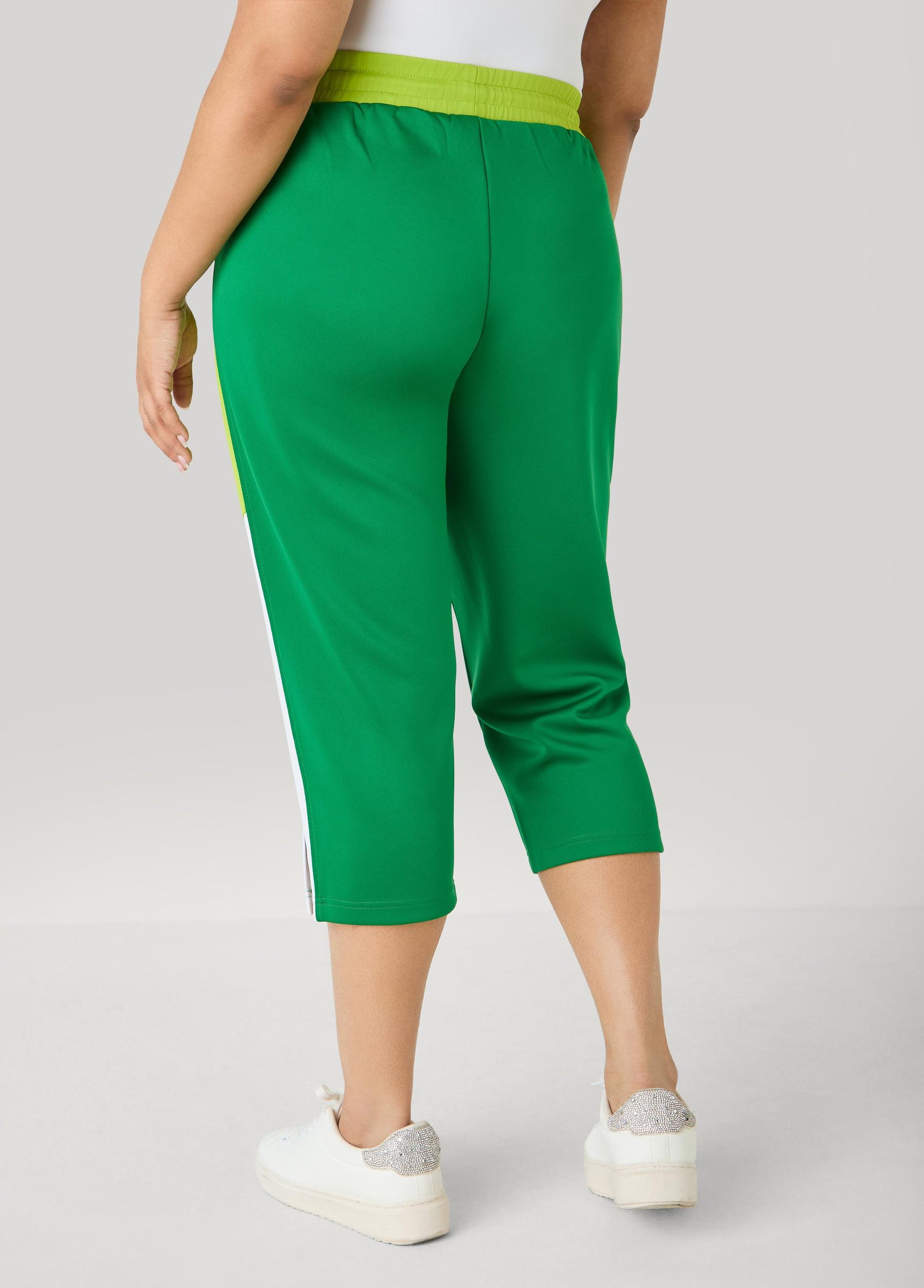 Side Split Colorblock Capris Product Image