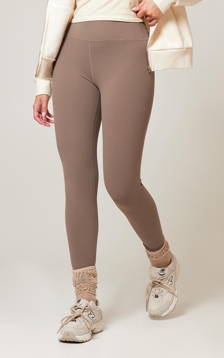 Brown Sculpt High Waist Leggings Product Image
