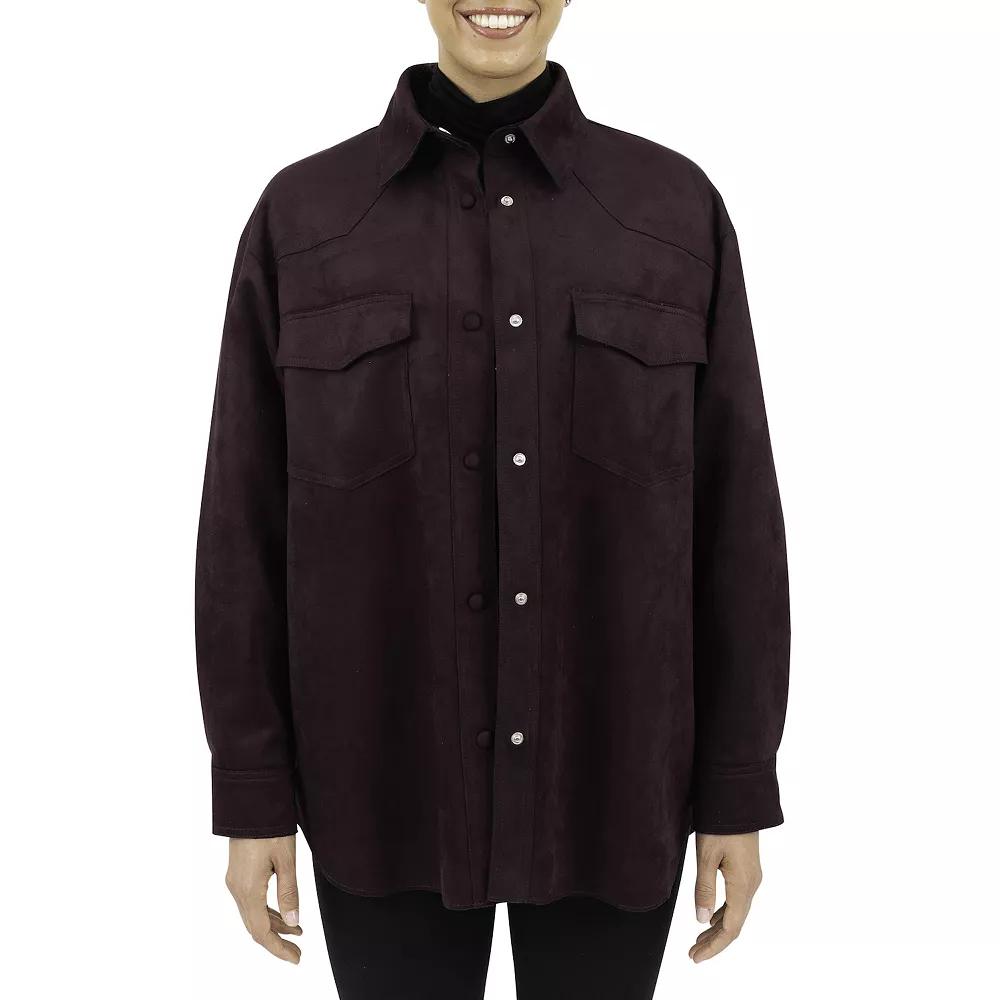 Women's Fleet Street Faux-Suede Shacket,  Product Image