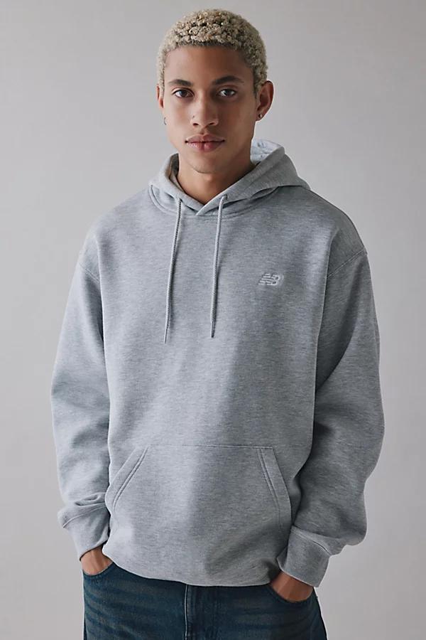 New Balance Mens New Balance Sport Essentials Fleece Hoodie - Mens White/Grey Product Image