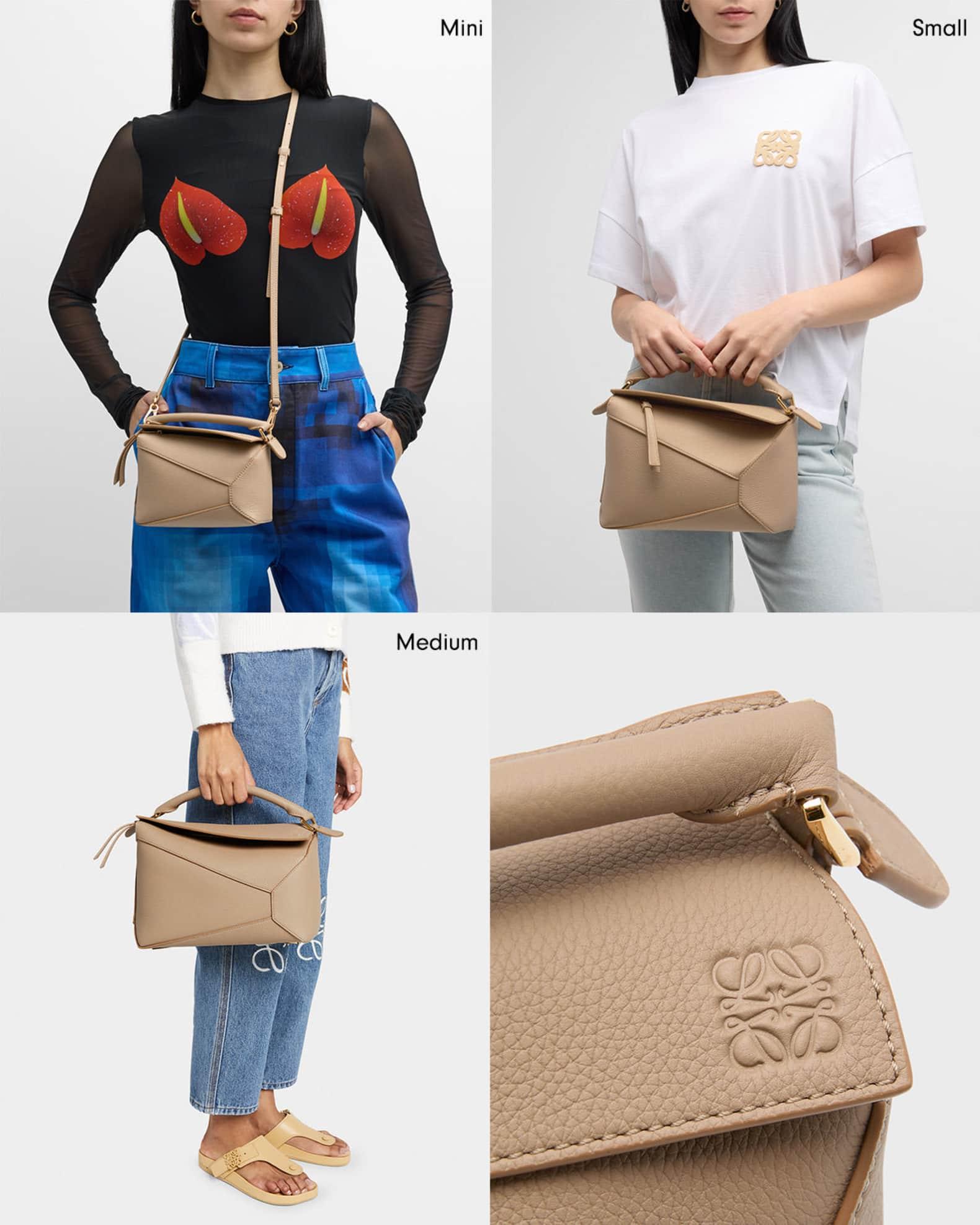 Puzzle Edge Mini Top-Handle Bag in Grained Leather Product Image