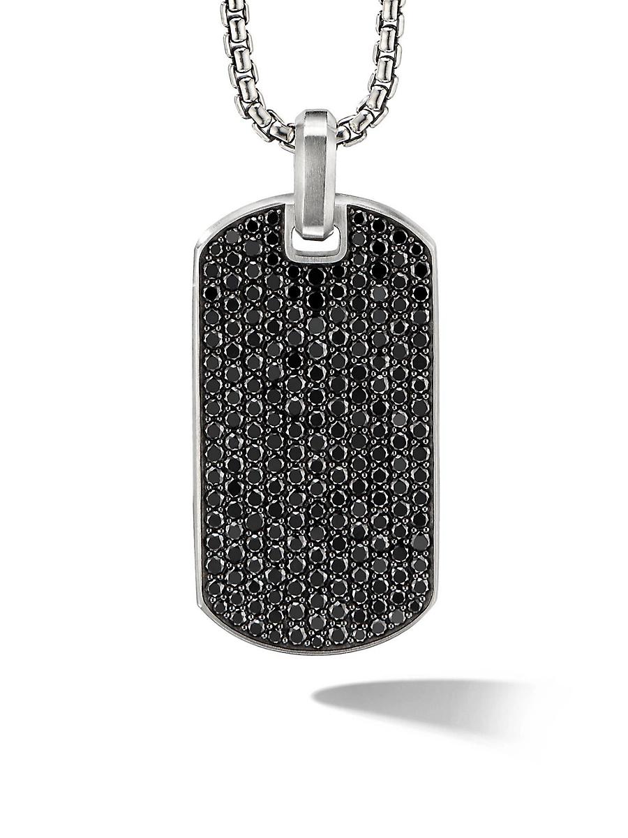 Mens Chevron Tag in Sterling Silver Product Image