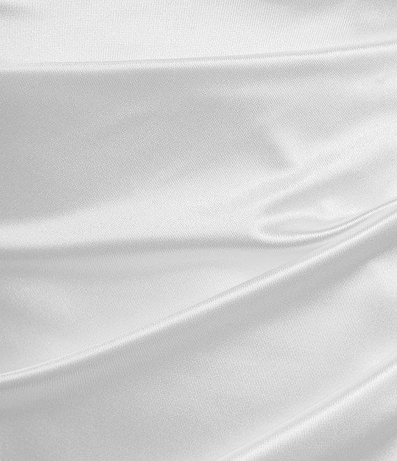 Honey and Rosie Sweetheart Drape Royal Sateen Fitted Short Dress Product Image