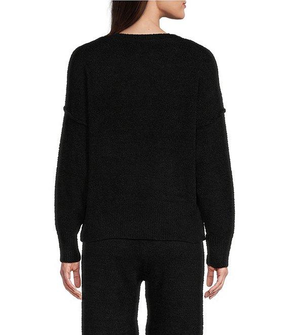 Natori Edit Long Sleeve Round Neck Coordinating Sweater Knit Lounge Top Product Image