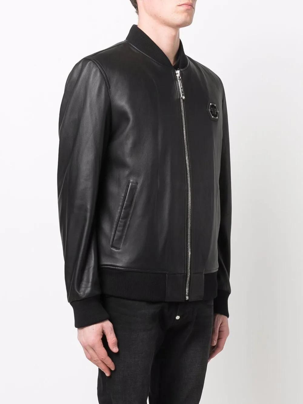 logo zipped bomber jacket  Product Image