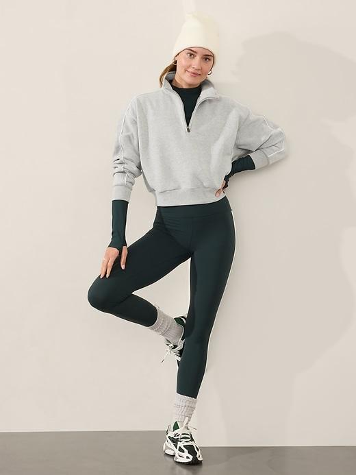 Forever Fleece 1/2 Zip High Hip Piping Sweatshirt Product Image