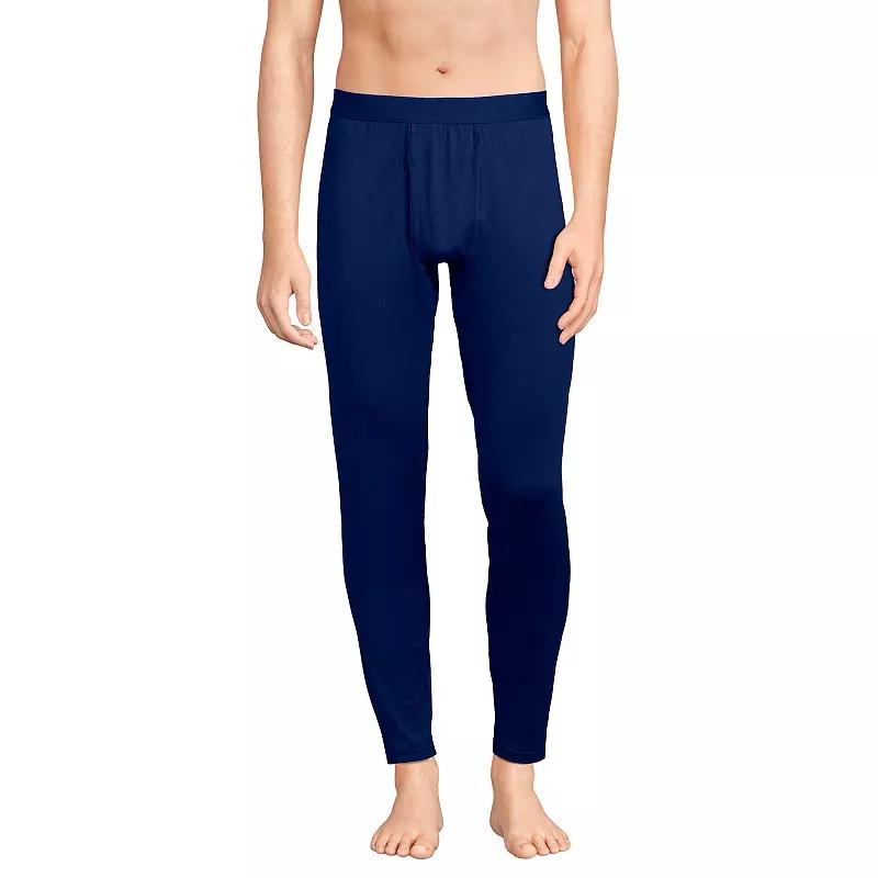 Men's Lands' End Stretch Thermaskin Long Underwear Base Layer Pants, Size: Small, Deep  Blue Product Image