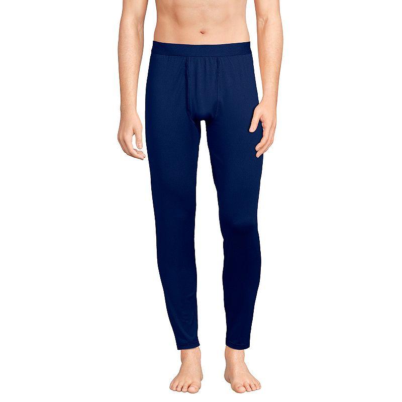 Men's Lands' End Stretch Thermaskin Long Underwear Base Layer Pants, Size: Small, Deep  Blue Product Image