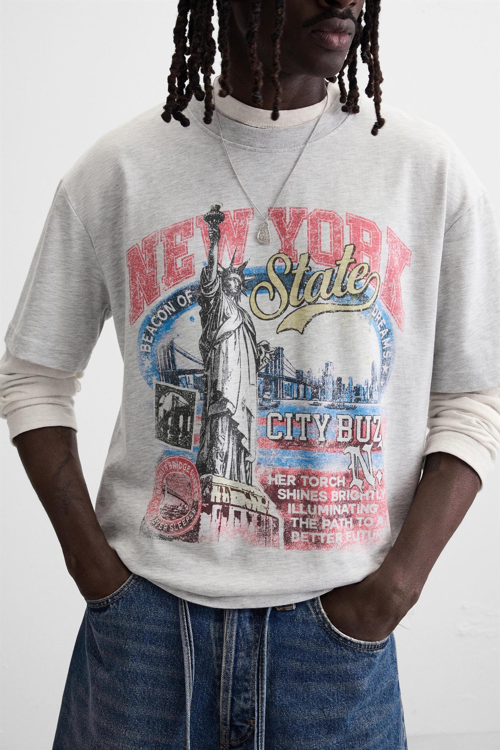 WASHED PRINT T-SHIRT Product Image