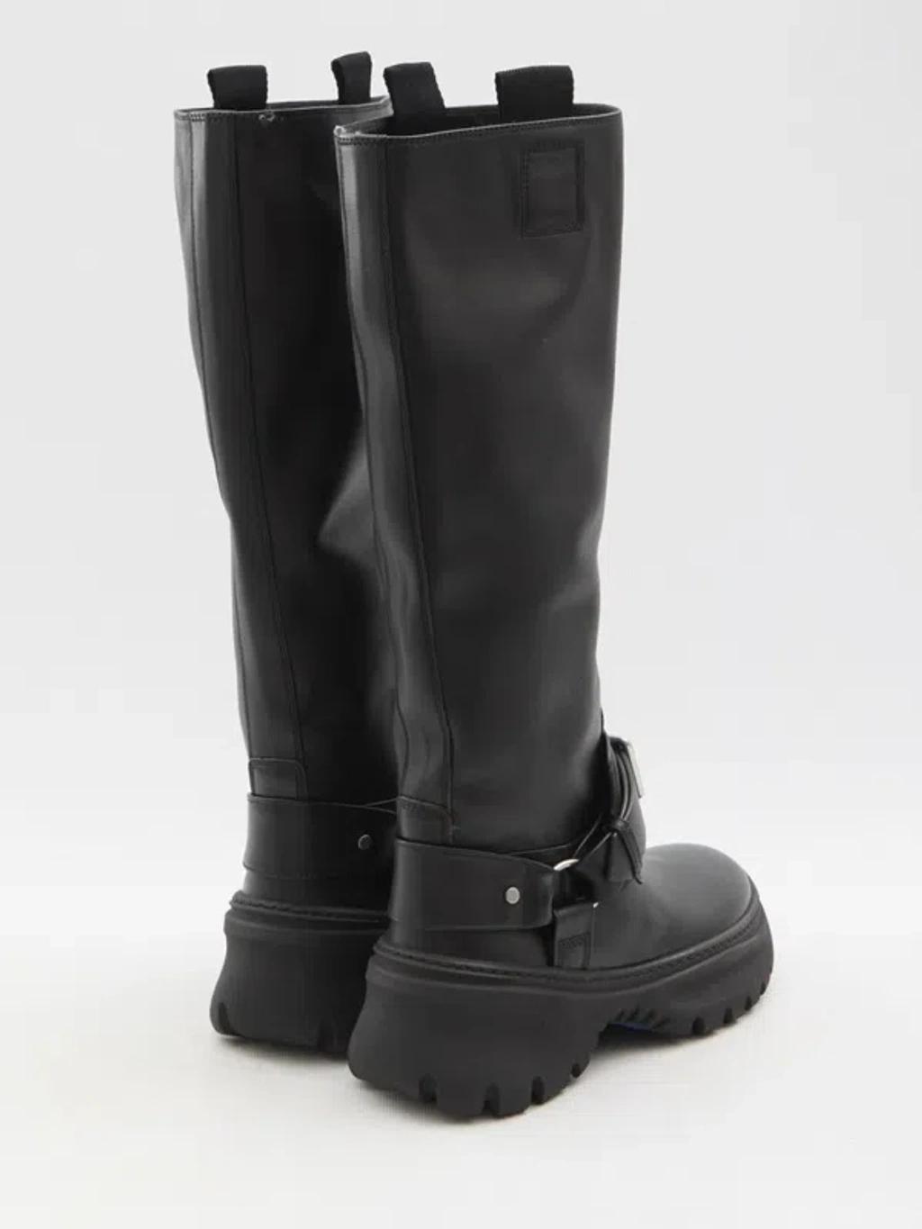 BURBERRY 40mm Lf Stomp High Boots In Black Product Image