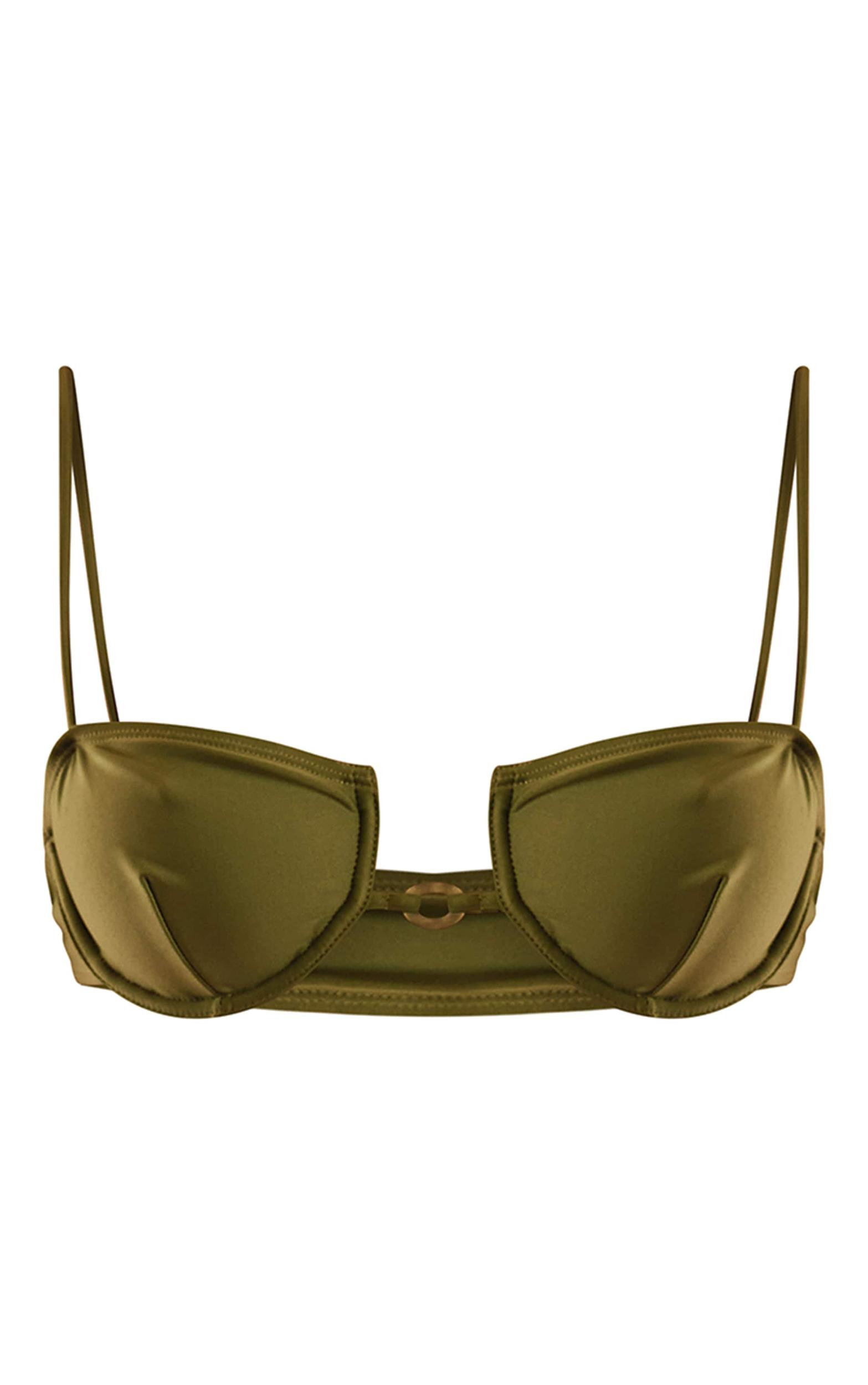 Olive Green Tanga Bikini Bottoms Product Image
